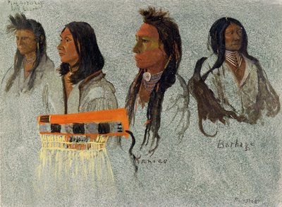 Four Indians by Albert Bierstadt